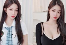 [网络美女]制服小姐姐「脸上表情好无辜」，「微露」业线好美！-德州扑克迷