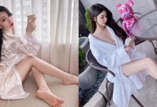 JKF 女郎「米優」浴袍、睡袍穿上身！「白皙美腿」＋「事業線」造福網友-德州扑克迷