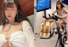 台北三創驚見人氣甜心「安希」低胸爆乳騎飛輪！「超震動」畫面有夠香-德州扑克迷