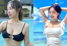 美豔正妹「渾圓南半球溢出」，泳池解放「乳球太豐滿」！-德州扑克迷