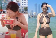 喜歡台灣的韓國女生Judy海灘換「爆乳比基尼」猛嗑滿漢大餐-德州扑克迷