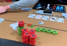 【EV扑克】职牌玩现场扑克7小时超跌宕，上来先被虐掉几百刀，随后靠AK和AA各种回血，爽翻！-德州扑克迷
