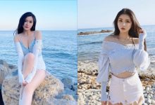 冷豔正妹「海邊展現強大事業線」,「白皙美腿」實在太有看點!-德州扑克迷