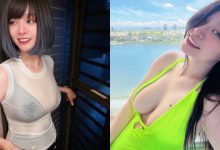 暴雨天「郭鬼鬼Angela」白衣全濕透！性感黑內衣無所遁形，G罩杯豪乳被看光啦！-德州扑克迷