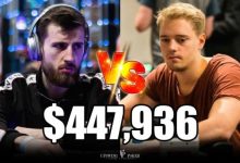 【EV扑克】翻前KJo诈唬4-bet撞AA，最后这个近50万刀底池归谁了？-德州扑克迷