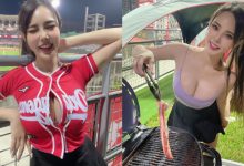 球場見爆乳味全迷！「肝連妹」大波奶偷開中洞，乾脆「脫掉巴比Ｑ」-德州扑克迷