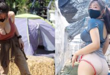 露營驚見臨帳妹子配備「神級巨乳」　低胸上衣大奶呼之欲出超養眼！-德州扑克迷