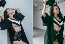 學士袍的正確穿法！模特兒「性感畢業照」太惹火　希望全台畢業生都能效仿-德州扑克迷