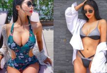 上面深V「下面也深V」！嫩模泳裝好大膽，爆乳開高岔小意思下半身也要開高岔！-德州扑克迷
