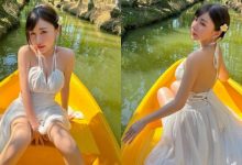 小隻馬正妹「念念」泰國爆乳劃船！裸背洋裝辣問粉絲：你暈船了嗎？-德州扑克迷