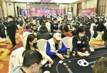 【EV扑克】国家杯横店站状态保持高昂！主赛乙组685人参赛195人晋级，选手杨晓骏311500记分牌成乙组筹码领先者-德州扑克迷