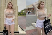 兇爆！「子婷Tiffany」低胸蕾絲逛Outlet，「壯美海溝」免費賞司機超想包回家！-德州扑克迷