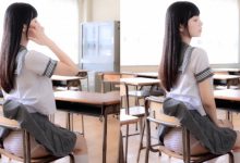 同學，你內褲露出來了！「情色萌妹」制服裙子卡住　整個屁屁露出-德州扑克迷