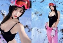 混血正妹「金娜娜」滑雪裝備有夠辣！「爆乳高衩連身衣」秀白嫩美體好犯規-德州扑克迷