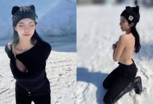 性感長腿妹「羅莉Rolly」韓國玩耍，雪地裡「上空秀裸背」讓人零下也熱起來！-德州扑克迷