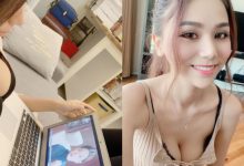 「爆乳版鄧紫棋」蕾菈 Lyla在家性感追劇　筆電都快被壓壞了！-德州扑克迷