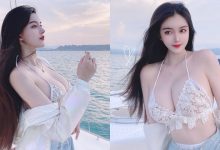大奶正妹搭船出遊「胸前好風光」，「白嫩美波」比海景還誘人！-德州扑克迷