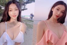 正妹「오드리」洋裝再低一點就要走光了，白嫩雪乳吸引路人狂瞄！-德州扑克迷