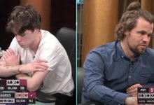 【EV扑克】“棋坛莫扎特”震惊全网的Hero Call！4一对竟能跟注三条街，打出极限价值-德州扑克迷