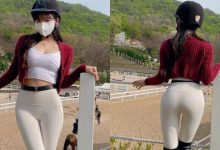 馬術場驚見「小隻馬翹臀妹」，緊身裝勒出「美乳細腰」，網友：快來駕馭我吧！-德州扑克迷