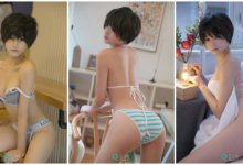 超妖媚「短髮精靈」！翹高極致「渾圓美臀」，只想跟你一夜喧囂的悖德誘惑！-德州扑克迷