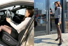 換車了！BMW「正妹業務」黑絲逆天長腿太性感　什麼車都買下去！-德州扑克迷