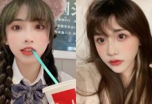 22歲可愛正妹「喝飲料太萌了」，綁辮子的造型太讓人戀愛！-德州扑克迷