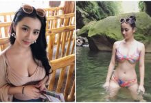 看到她病都好了！「巨乳護理師」在溪邊曬出火辣身材，飽滿美乳讓人血壓升高！-德州扑克迷
