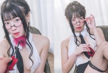 眼鏡妹「陳幽」黑網襪招待，挑逗棒來回「雪嫩美體」色求調教！-德州扑克迷
