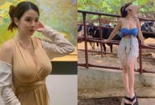 上海莫內畫展出現「巨乳美人」，優雅洋裝包不住「兇猛份量」，路人都要回頭啦！-德州扑克迷
