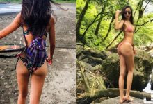戶外系女孩94讚！登山溯溪都穿比基尼，「翹挺蜜桃臀」直接大方給欣賞！-德州扑克迷