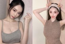 惹火D奶正妹「Lily」乳量很飽滿，灰色小背心「展現性感深溝」！-德州扑克迷