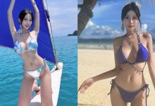性感女神「玟妡」10套比基尼征戰長灘島，「美乳細腰」框金又包銀！-德州扑克迷