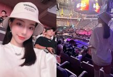 火力拳開！性感甜心「啾啾」小巨蛋觀戰，「超辣美腿」好像下身沒穿！-德州扑克迷