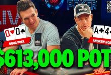 【EV扑克】顶Set慢打引诱坚果同花听牌全下，赢得631,000刀巨池-德州扑克迷