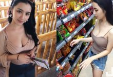 背心直接被撐壞！台北捕獲「巨乳護理師」逛街，胸部真的太大衣服都變形啦！-德州扑克迷
