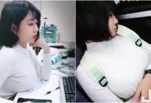 「巨乳ＯＬ妹子」上班負擔太重直接「把胸部放桌上」！害男同事都不能好好上班了啦！-德州扑克迷