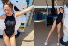 金髮辣妹「Barbie葆葆」水上樂園玩耍，高衩泳裝秀「修長美腿」辣翻路人！-德州扑克迷
