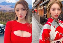 好大！富士山前的「爆奶毛衣辣妹」，雄偉的乳量自成山峰了！-德州扑克迷