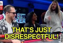 【EV扑克】7-2杂色英勇跟注,扑克秀新人击溃顶级职牌-德州扑克迷