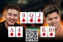 【EV扑克】A嗨同花撞上同花顺，两人抡出一个3000bb+底池！！！-德州扑克迷