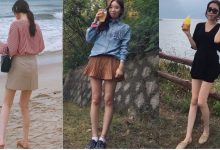 素人妹子短裙大秀「美嫩長腿」橫掃路面，路人忍不住回頭看，腿控注意啦！-德州扑克迷