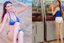 籃球機前出現「甜美長髮正妹」，真理褲露「白皙美腿」修長程度好逆天！-德州扑克迷