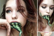 嘴好大！口吞青蛙、地精！這女孩「假妝」功力不得了-德州扑克迷