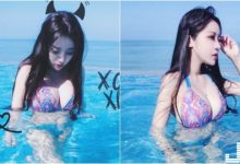 水中「爆奶小惡魔」！超邪惡的「渾圓美乳」霸佔視線！出水瞬間太猛啦！-德州扑克迷