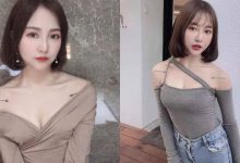 短髮萌妹「枝枝」穿上低胸平口裝，「白嫩的性感線條」好誘人啊！-德州扑克迷