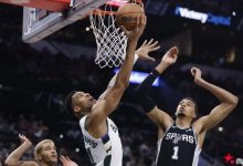 迈博体育 字母哥44+14文班27分5封盖 利拉德两双雄鹿险胜马刺-德州扑克迷