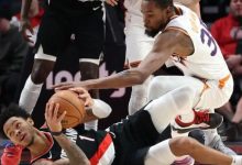 大发体育-布克34分杜兰特21+6 亨德森空砍33分开拓者不敌太阳，大发助力你的致富之路！-德州扑克迷