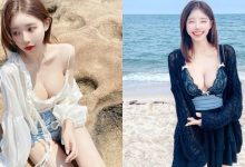 海邊這樣穿比泳裝還要辣！「甜美雪乳妹」超低胸洋裝雙球大溢出，回頭率100%啊！-德州扑克迷