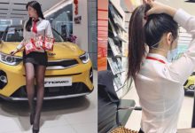 台中KIA「正妹業代」黑窄裙制服展現逆天長腿　綁馬尾讓人好心動-德州扑克迷